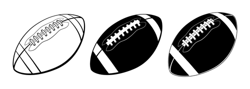 500x179 Black With White American Football Vector Free Download