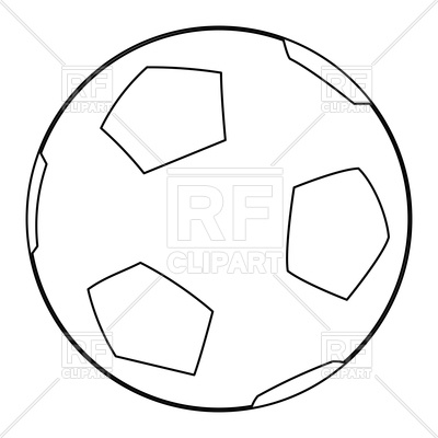 400x400 Soccer Ball Outline On White Background