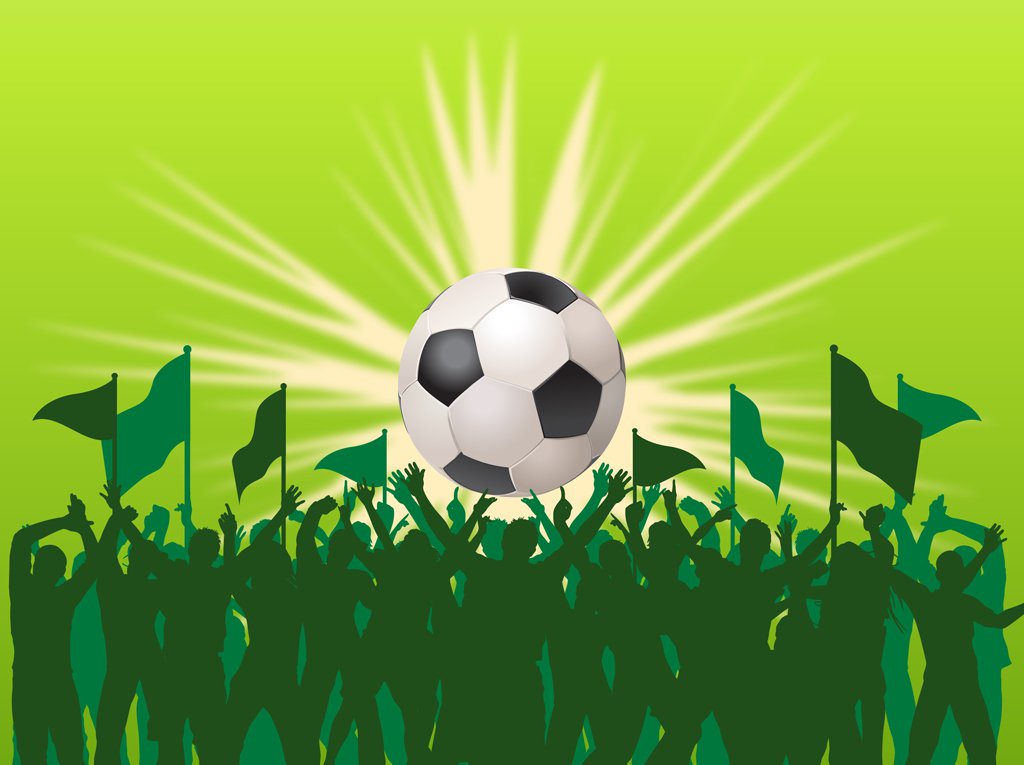 1024x765 Vector Football Fans Vector Art Amp Graphics