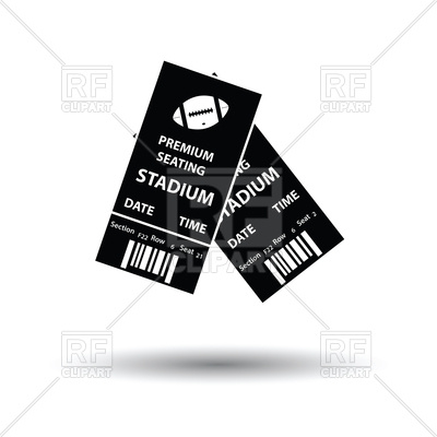 400x400 American Football Tickets Icon Vector Image Vector Artwork Of