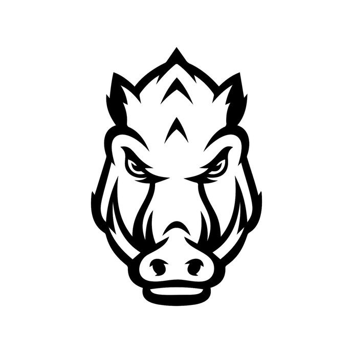 690x690 Arkansas Razorbacks Head Football Graphics By Vectordesign On Zibbet