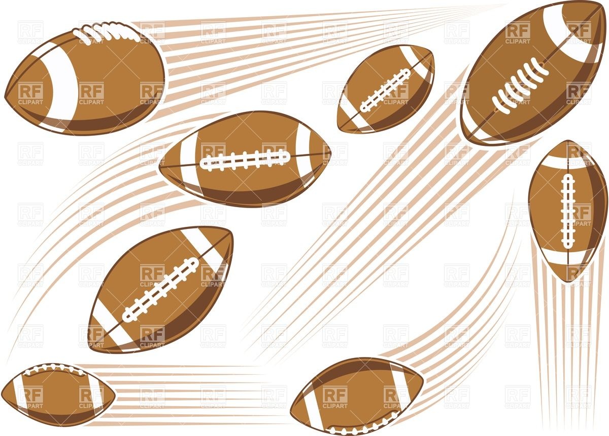 1200x861 Flying American Football Ball Vector Image Vector Artwork Of