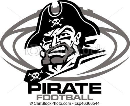 450x367 Heroic Pirate Football Mascot Team Design For School, College Or