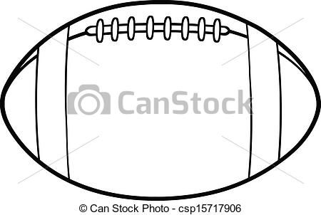 450x302 Outlined American Football Ball. Black And White American Football