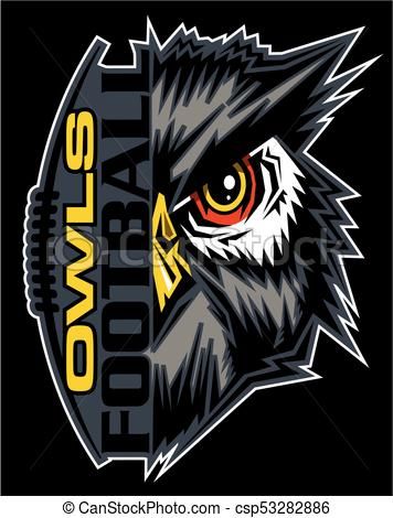 356x470 Owls Football Vector