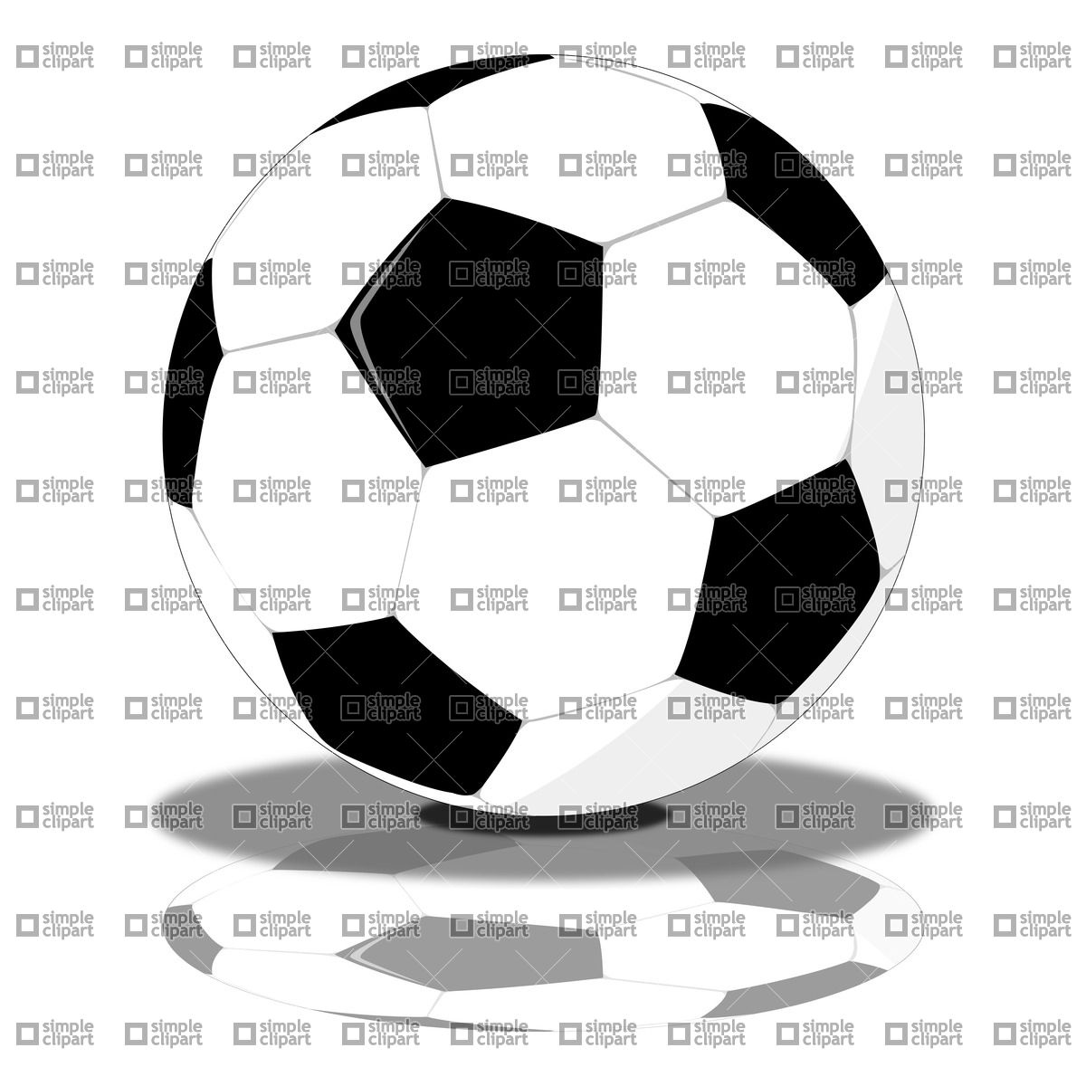 1200x1200 Football (Soccer) Ball Vector Image
