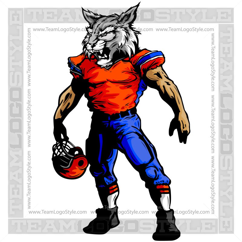 800x800 Football Wildcat Mascot