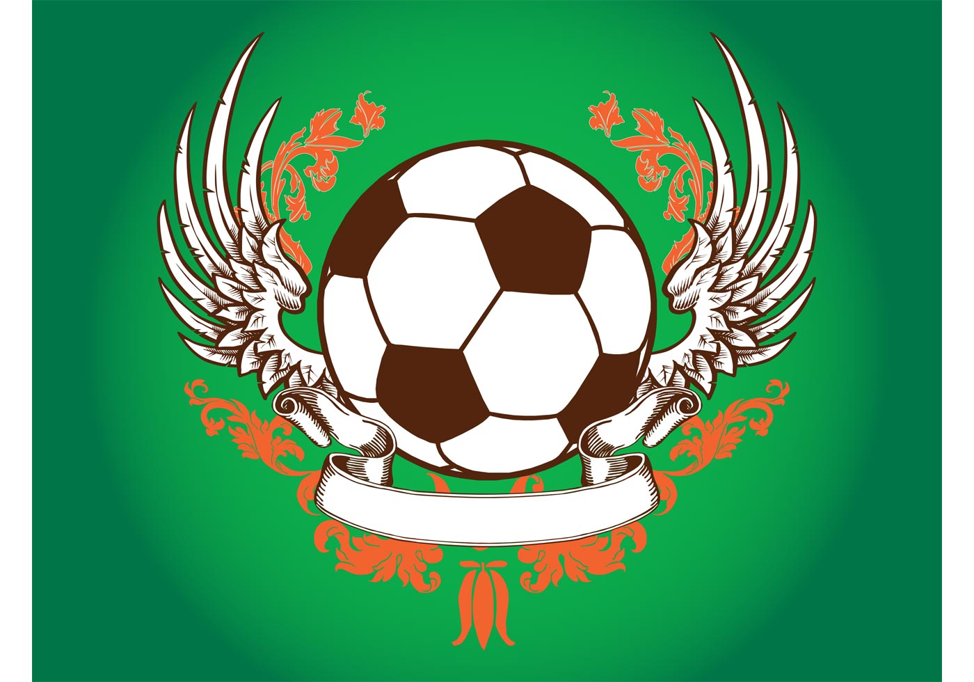 1400x980 Retro Football Free Vector Art