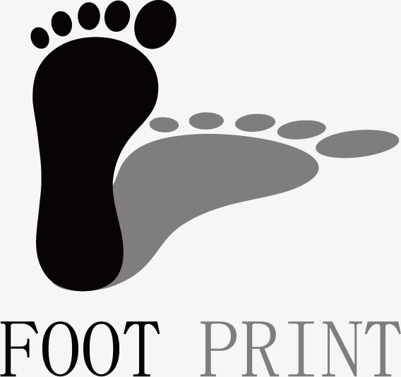 568x535 Feet Footprints Logo Material, Logo Vector, Footprint, Black Png