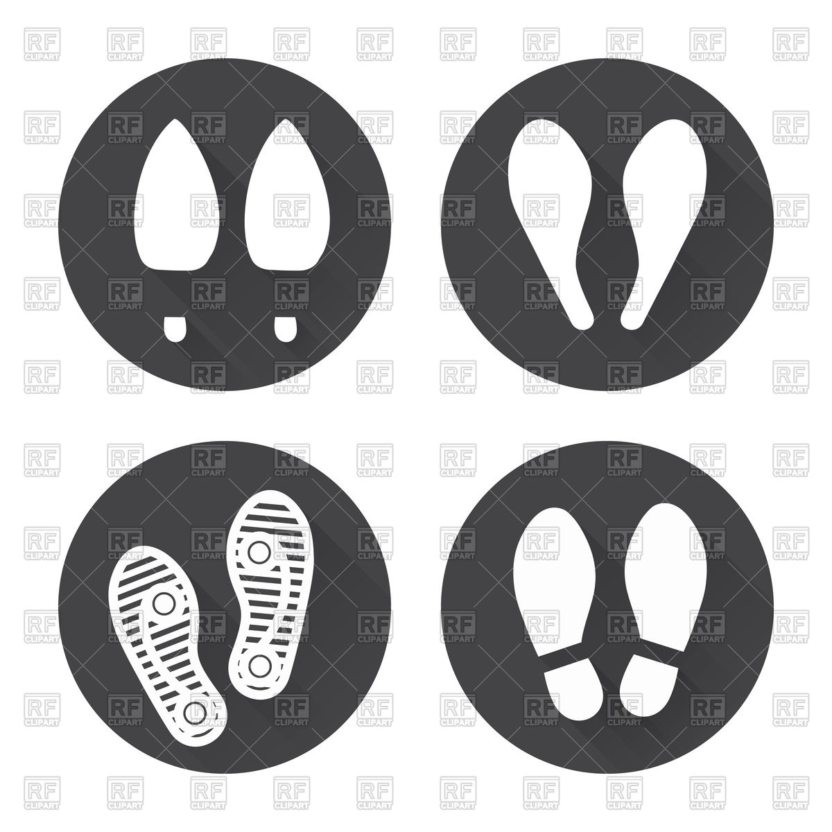 1200x1200 Flat Footprint Icons
