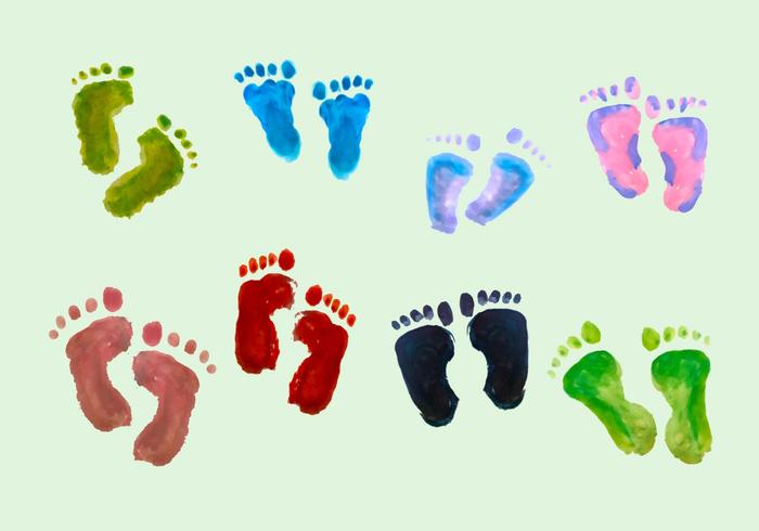 700x490 Free Vector Paint Baby Footprints