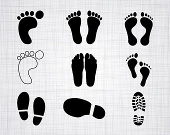 340x270 Footprint Silhouette Etsy