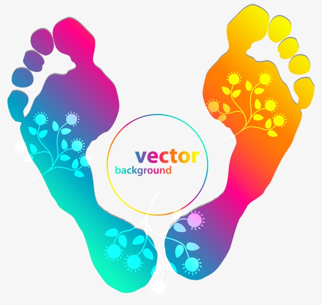 650x615 Footprints Vector, Footprint, Text Background Graphics Png And
