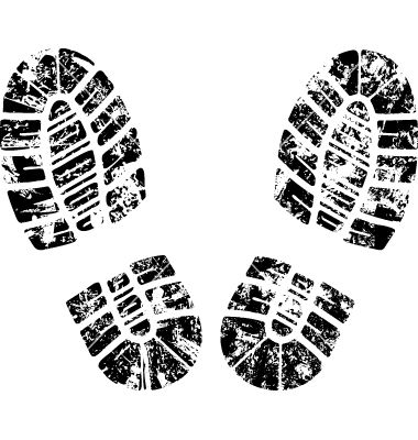 380x400 Grunge Footprint Vector Mottoparty Baustelle