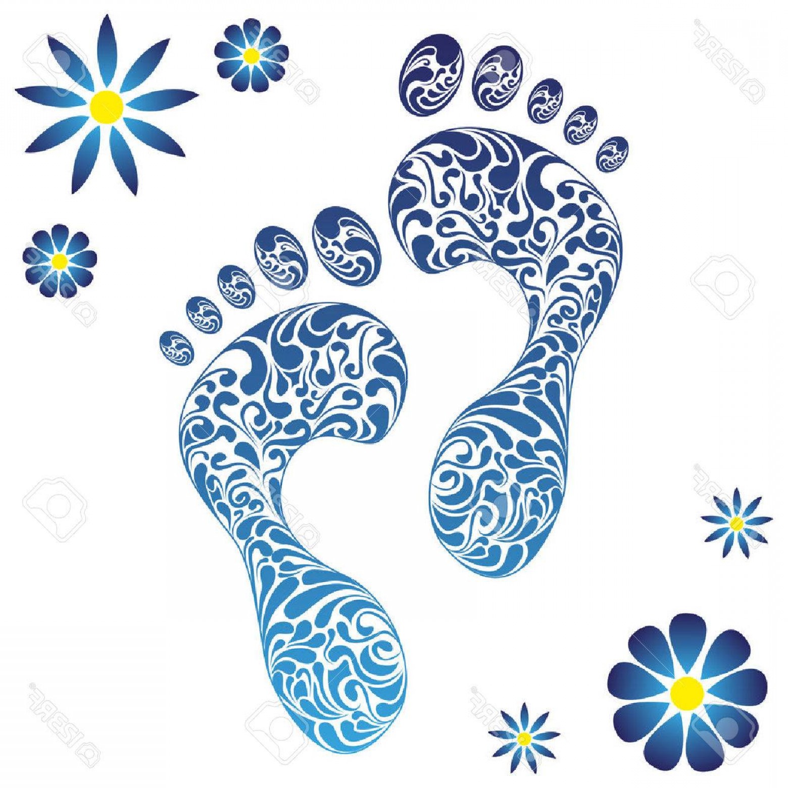 1560x1560 Photostock Vector Footprint Vector Icon Isolated On White