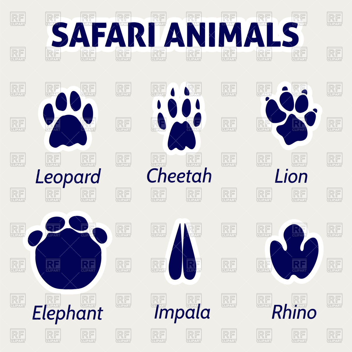 1200x1200 Safari Animals Footprint Vector Image Vector Artwork Of Plants