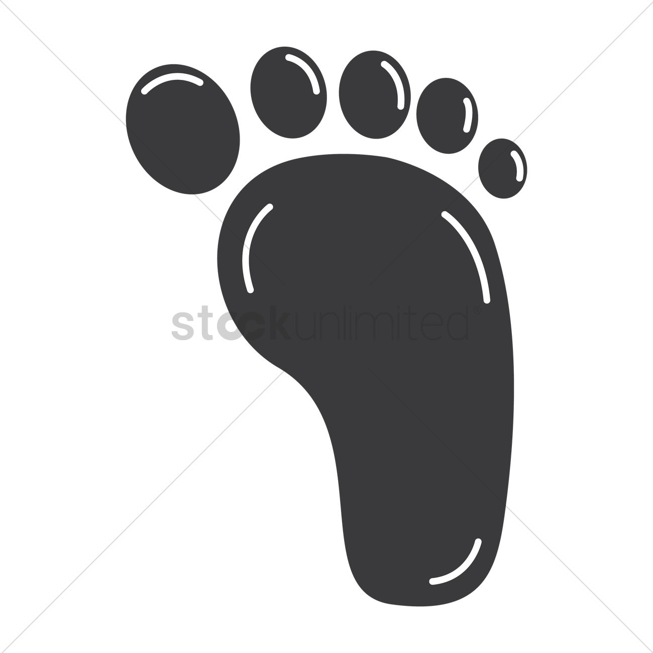 1300x1300 Baby Footprint Vector Image