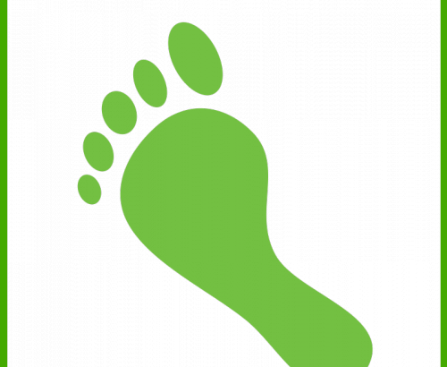 500x410 Eco Carbon Footprint Vector Icon Free Download Files