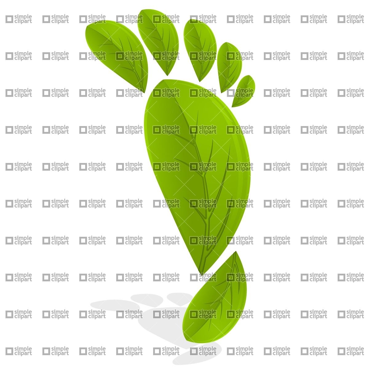 1200x1200 Leaf Footprint Vector Image
