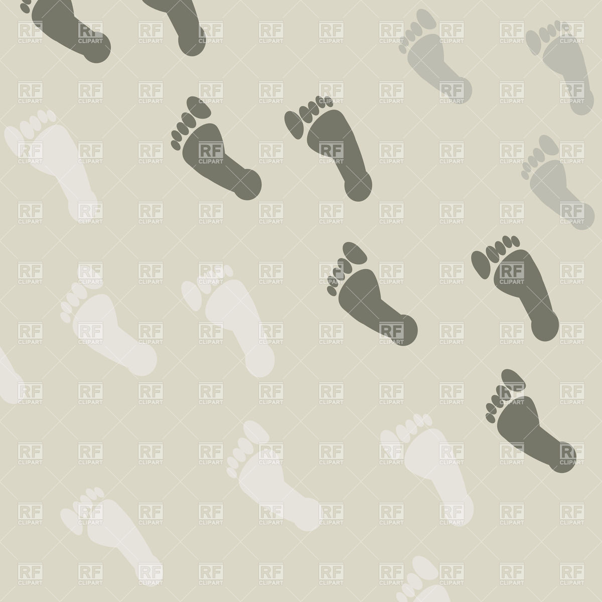1200x1200 Seamless Pattern Of Footprints Vector Image Vector Artwork Of