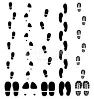 189x199 Footsteps Vector Collection Stock Vectors