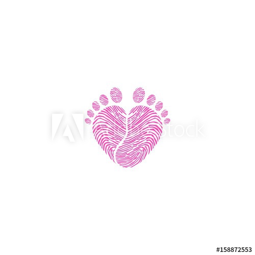 500x500 Baby Footsteps Vector Illustration