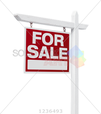 340x381 Stock Photo Of Vector White And Red Hanging For Sale Sign On