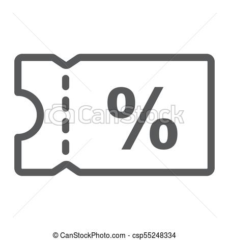 450x470 Discount Coupon Line Icon, E Commerce And Marketing, Sale Sign