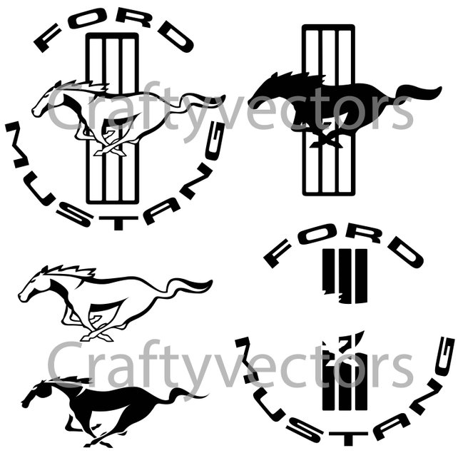 642x642 Ford Mustang Logos Vector Etsy