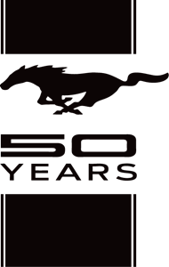 190x300 Ford Mustang 50 Years Logo Vector (.eps) Free Download