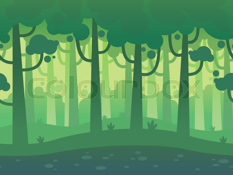 800x600 Game Seamless Horizontal Forest Background For Side Scrolling 2d