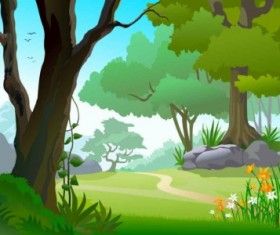 280x235 Green Landscape Trees Background Vector Backgrounds In 2018