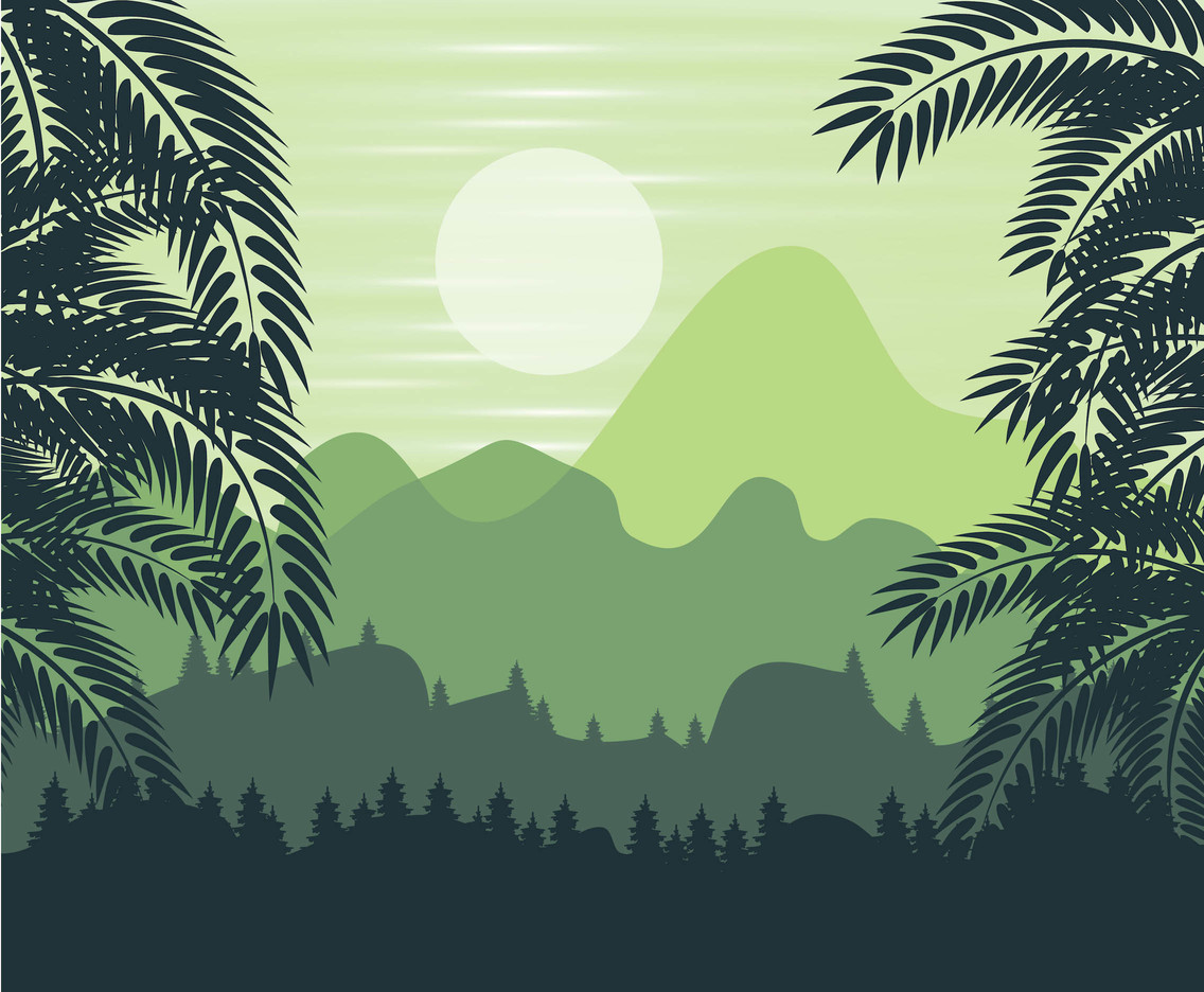 1136x936 Jungle Forest Background Vector Vector Art Amp Graphics