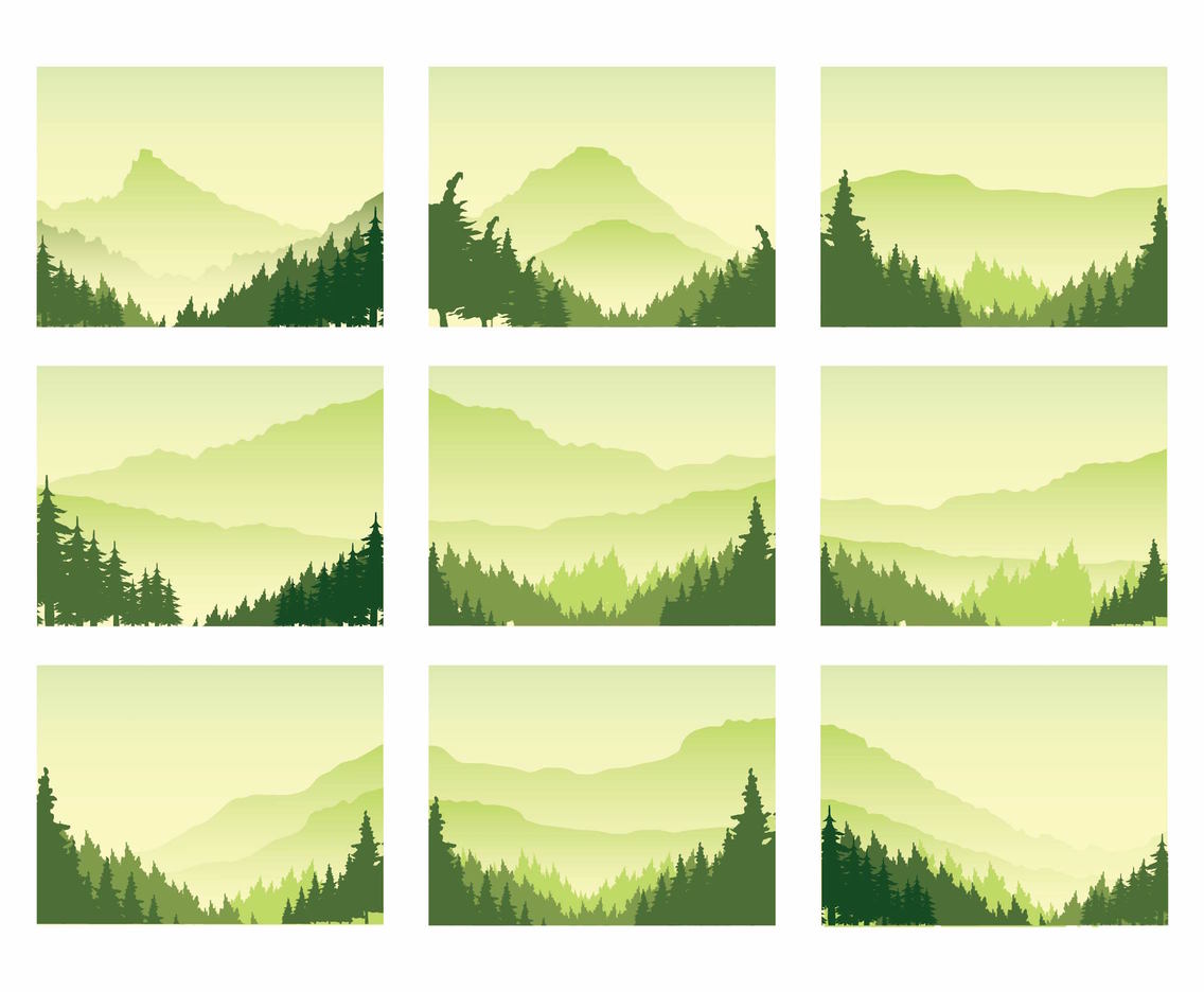 1136x936 Forest Background Set Vector Art Amp Graphics