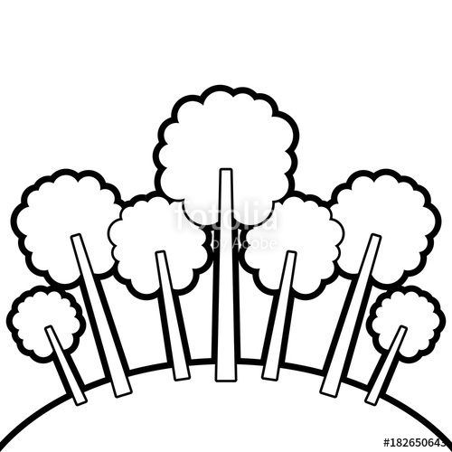 500x500 Natural Trees Forest Garden Park Landscape Ecology Vector