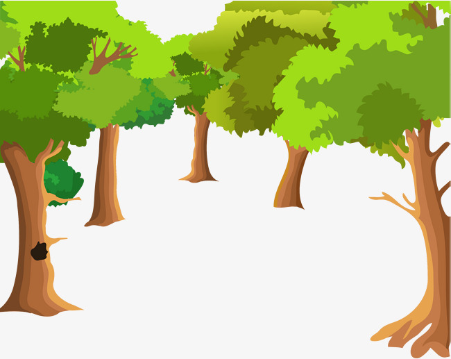 650x517 Cartoon Forest Tree Background Vector, Cartoon Vector, Forest