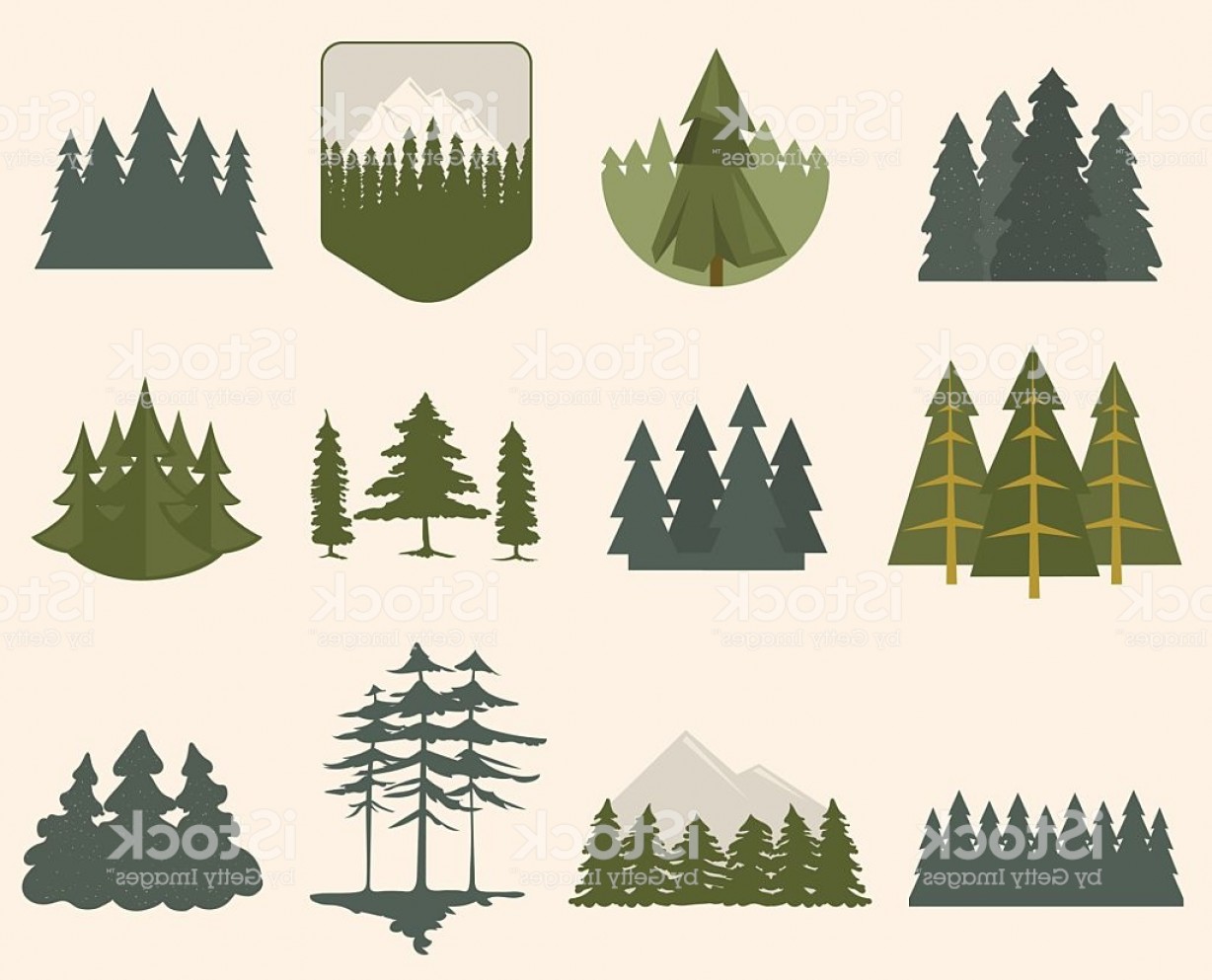 1228x993 Pine Tree Silhouette Abstract Vector Shopatcloth