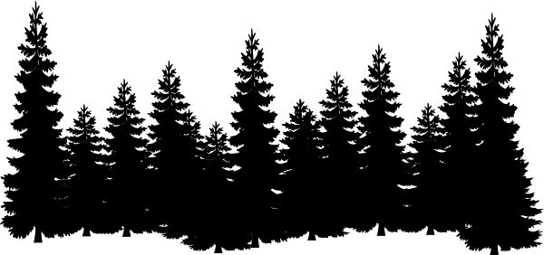 600x282 Forest Shilouettes Forest Clip Art