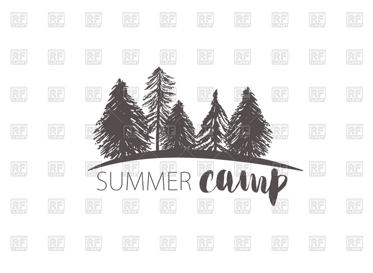 1200x879 Camping Emblem With Forest Vector Image Vector Artwork Of Signs