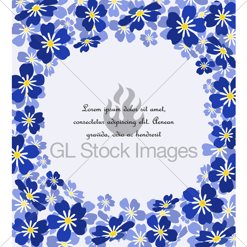500x500 Vector Blue Forget Me Not Flowers Gl Stock Images