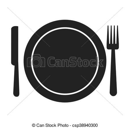 450x443 Fork Knife Dish Cutlery Silhouette Icon Vector Isolated Graphic.