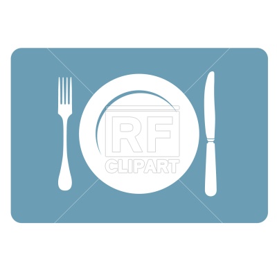 400x400 Plate, Fork And Knife Vector Image Vector Artwork Of Food And