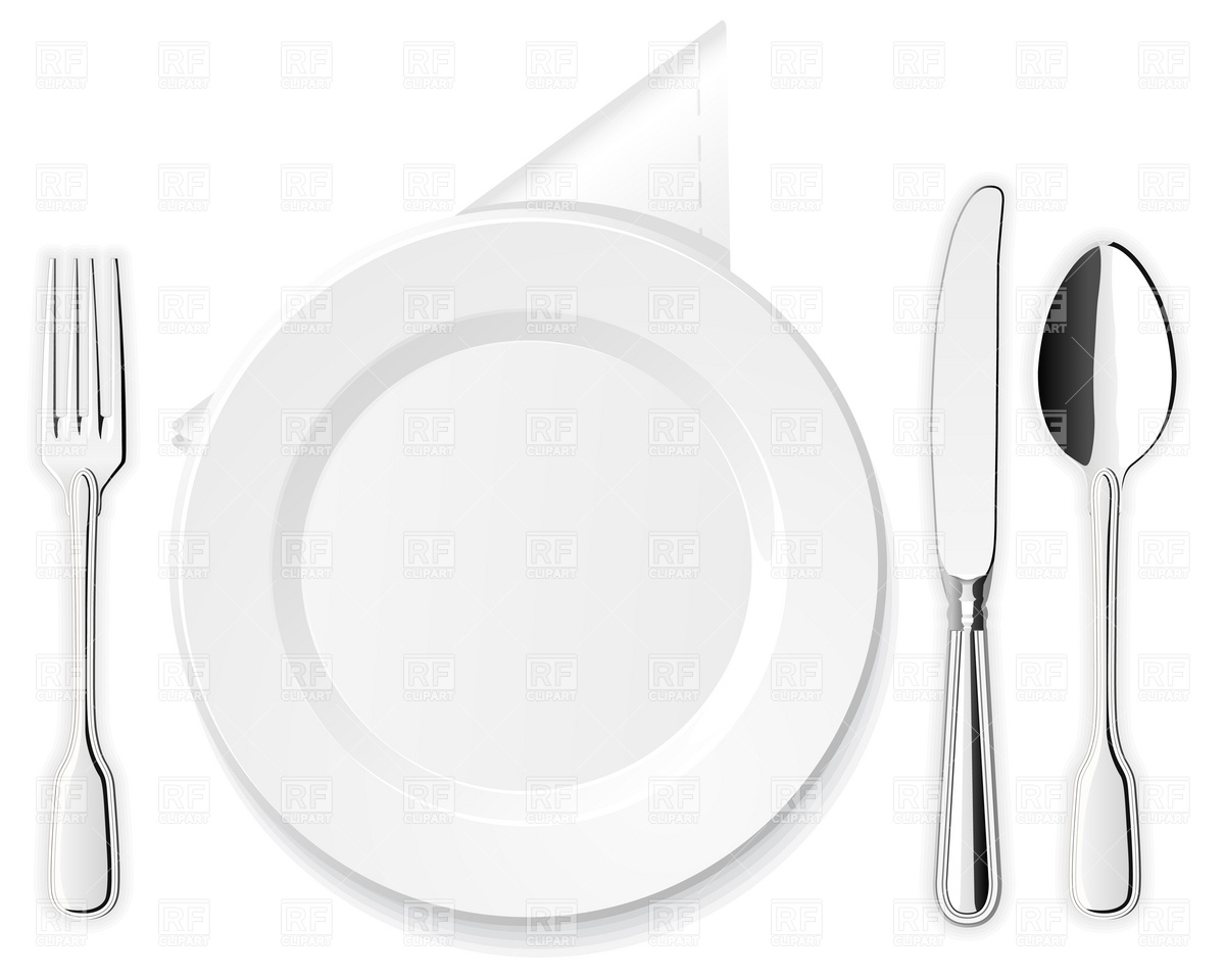 1200x960 Plate, Knife, Spoon And Fork Vector Image Vector Artwork Of Food
