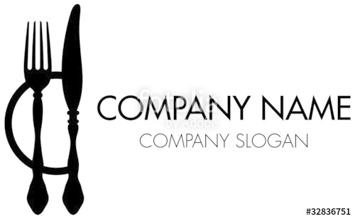 500x308 Abstract Company Logo Fork, Knife Amp Plate Stock Image And Royalty