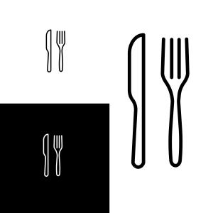 300x300 Stock Illustration Set Cutlery Vector Spoon Fork Knife Hand