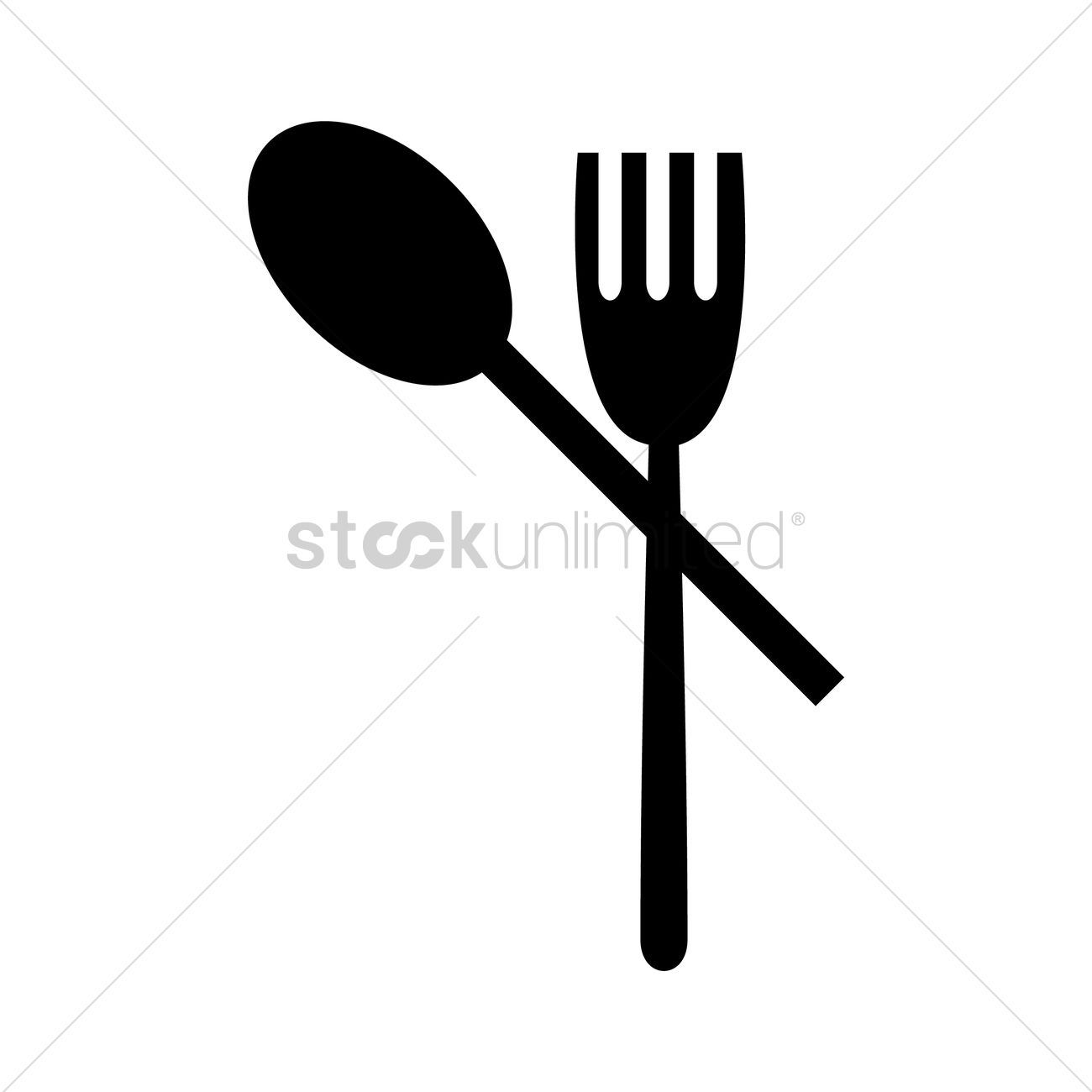 1300x1300 Spoon And Fork Vector Image