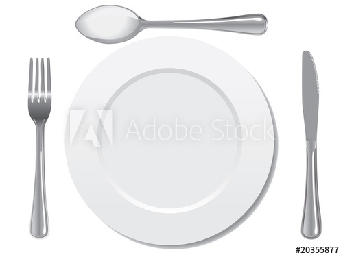 500x375 Plate Knife Spoon And Fork Vector