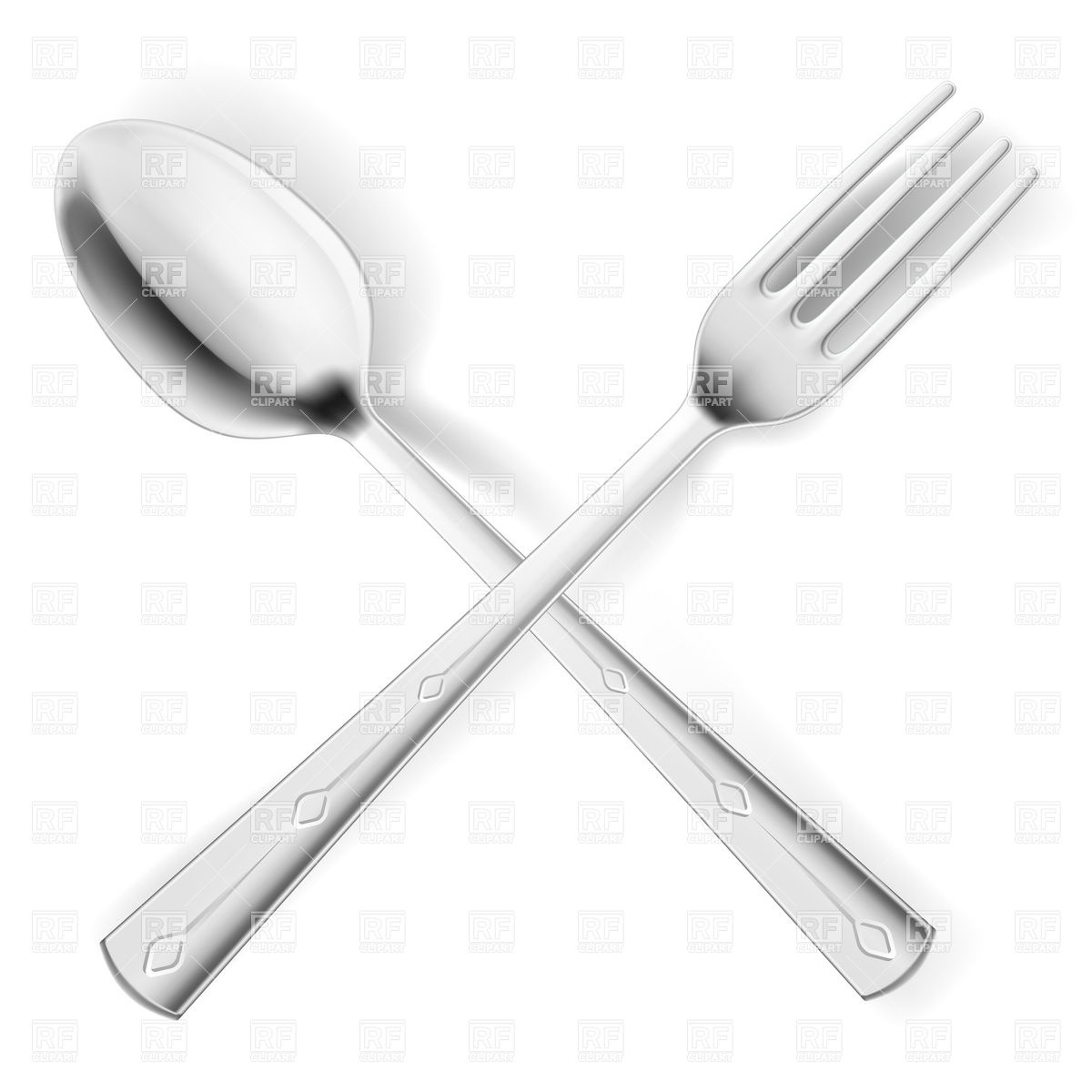 1200x1200 Crossed Spoon And Fork Vector Image Vector Artwork Of Food And
