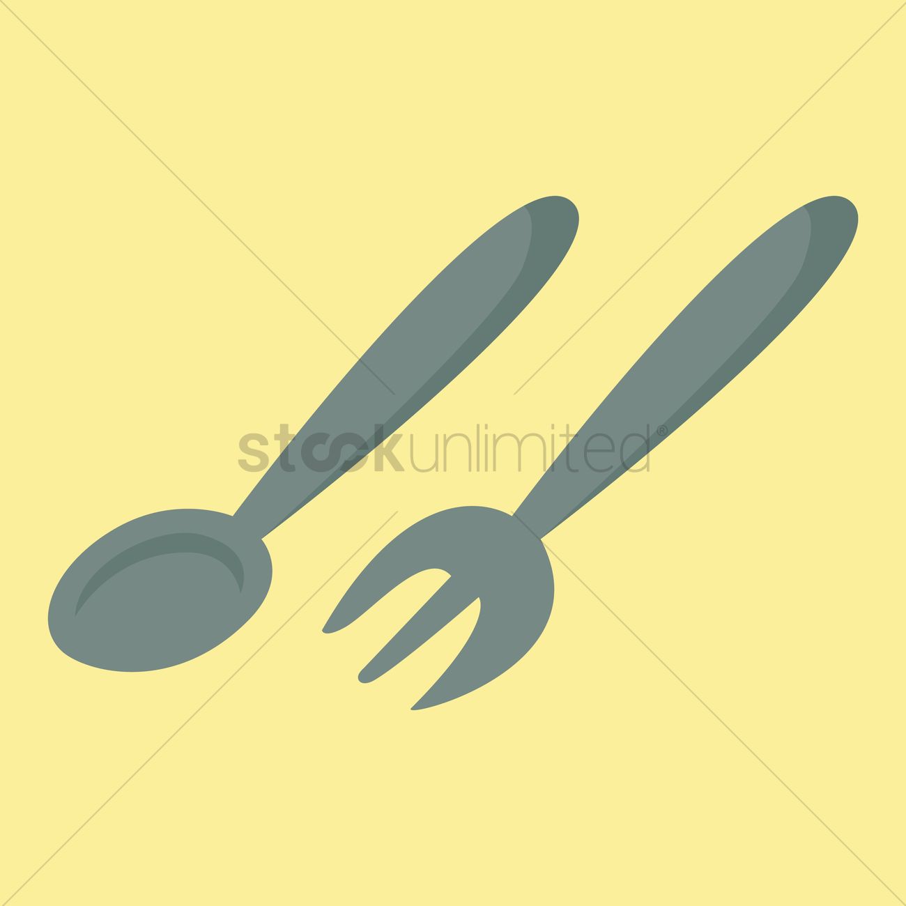 1300x1300 Free Spoon And Fork Vector Image