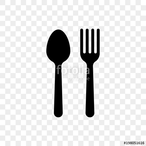 500x500 Spoon And Fork Vector Cutlery Flat Simple Icon On Transparent